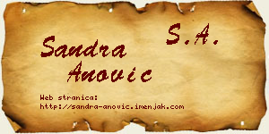 Sandra Anović vizit kartica
